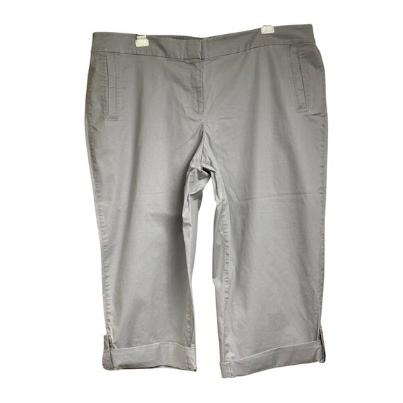 Eileen Fisher Silver Cuff Capri, 1X, NWT, casual, normcore, simple, everyday - Picture 1 of 7